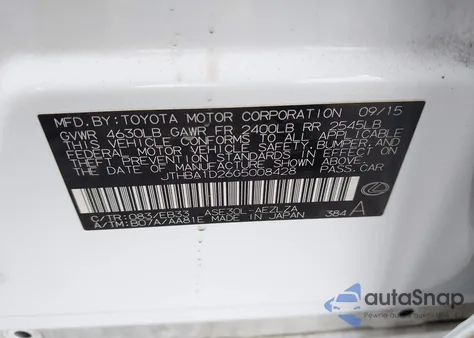 2016 Lexus Is 200T z USA, uszkodzony, nr VIN JTHBA1D26G5008428